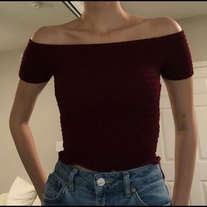 Off the shoulder crop top